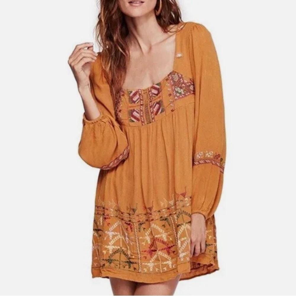 Flowy patterned free people dress